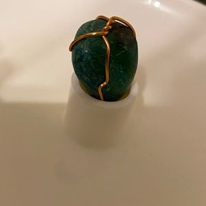 Chrysocolla pendant with choice of either black or rose gold necklace